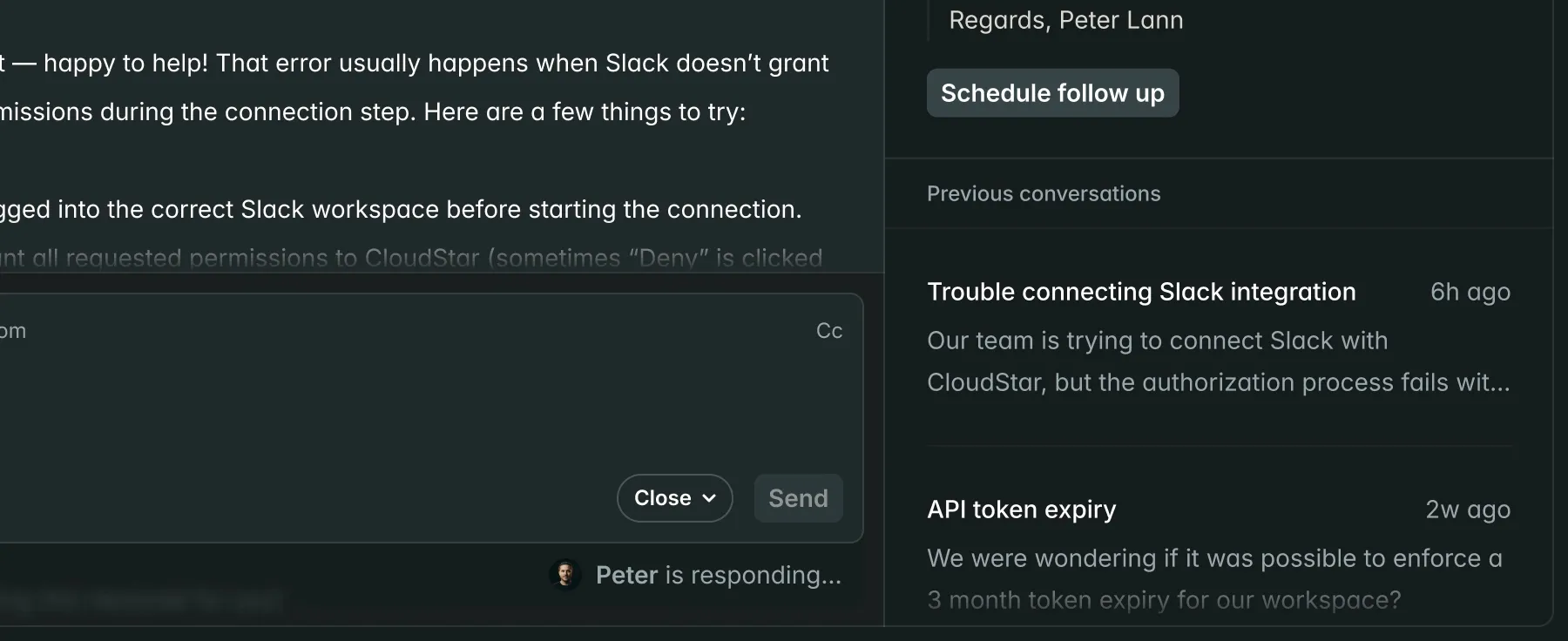 Feedback boards interface